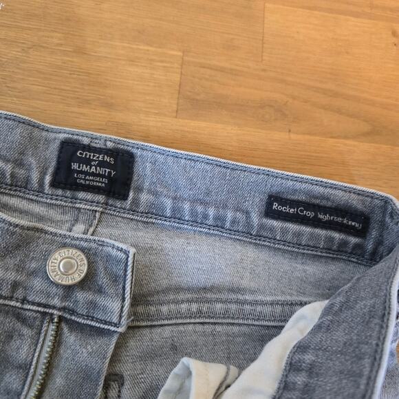 Citizens of Humanity Rocket Crop High-Rise Skinny – Salt Stone, Size 24 - Picture 5 of 13